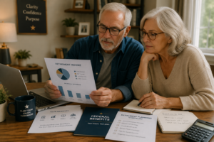 Federal retiree reviewing Social Security claiming age options